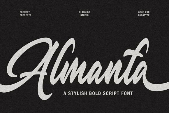 Almanta: A Bold Script Font for Strong Visual Branding