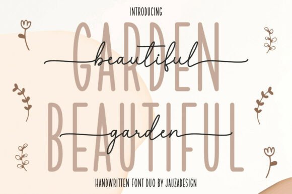 Beautifulgarden: A Handwritten Font Duo for Modern Branding
