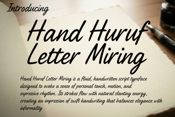 Hand Huruf Letter Miring: The Expressive Script for Authentic Brands