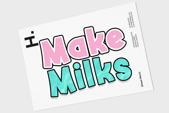 Make Milks: A Script Font with Artisanal Charm
