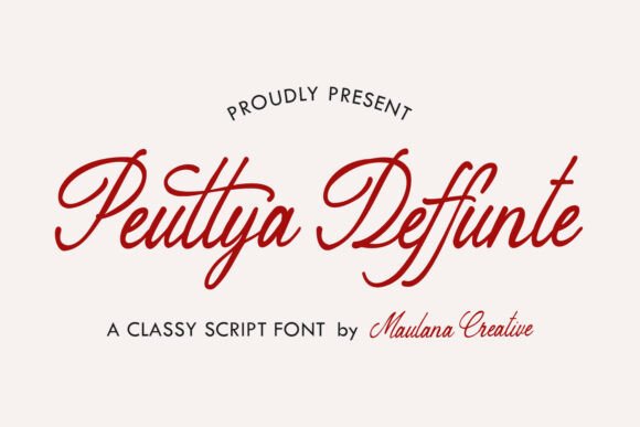 Peuttya Deffunte: A Script Font for Effortless Elegance