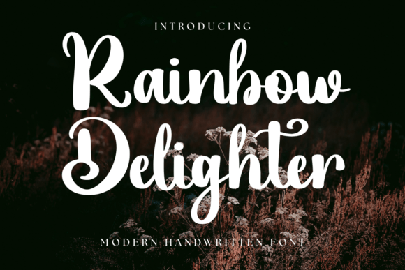Rainbow Delighter: A Modern Handwritten Script for Joyful Designs