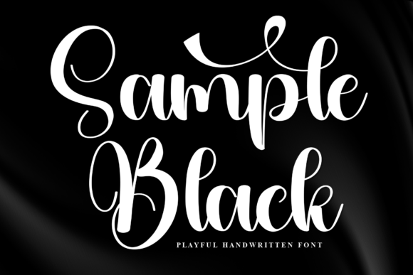 Sample Black: A Playful Handwritten Script with Bold Elegance