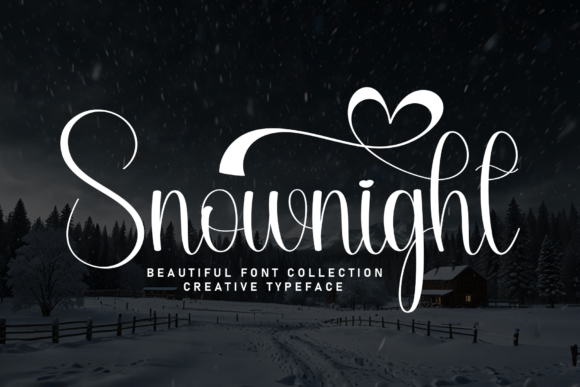 Snownight: A Script Font for Whimsical Elegance